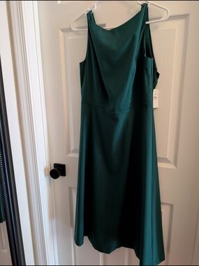 Ann Taylor Forest Green Sleeveless  Dress